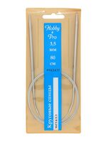 Спицы круговые для вязания (металл; 3,5 мм; 80 см)