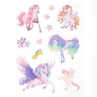 Гелевые многоразовые наклейки. Единороги