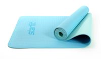 Коврик для йоги и фитнеса Core FM-201 (173х61х0,5 см; синий/мятный)