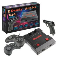 Игровая приставка Dendy Achive (640 игр; световой пистолет; чёрная)