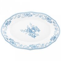 Блюдо фарфоровое "Утренняя лазурь" (330х215х40 мм)