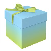Подарочная коробка "Duotone. Blue-Green gradient" (15х15х15 см)