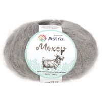 Пряжа "Мохер №21" (25 г; 190 м; дымчато-серый)