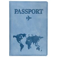 Обложка на паспорт "Passport map" (голубой)