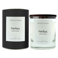 Свеча декоративная ароматизированная "Relax Black. Белый мускус"