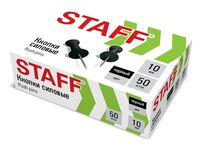 Кнопки силовые "Staff" (50 шт.; черные)
