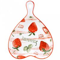Блюдо фарфоровое "Клубника" (177х233х30 мм)