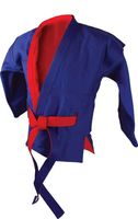 Куртка для самбо двухсторонняя AX55 (р. 48/170; красно-синяя)