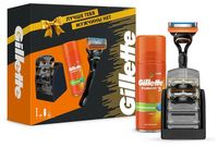 Подарочный набор "Gillette Fusion" (бритва, сменные кассеты, гель для бритья)