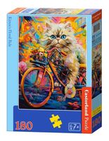 Пазл "Кот на велосипеде" (180 элементов)
