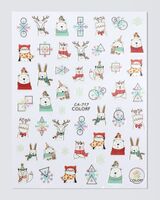 Наклейки для ногтей "Зимние звери"