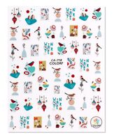 Наклейки для ногтей "Зимние птички"