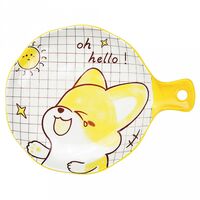 Блюдо фарфоровое "Просыпайся" (199х253х30 мм)