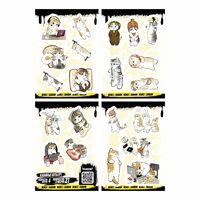 Набор виниловых наклеек "Кавайные коты №1"