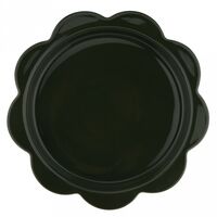 Тарелка мелкая фарфоровая "Садовая фантазия" (265 мм; темно-зеленый)