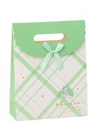 Пакет бумажный подарочный "Pattern plaid" (16,5х12,5х6 см; green)