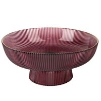 Блюдо на ножке "Frost Stripe" (257х115 мм; розовый)