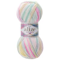 Пряжа "Happy Baby New. Multi Colors №52995" (100 г; 320 м; секционный)