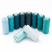 Набор швейных ниток 40/2 "Бирюзовый микс" (365 м; 10 шт.)
