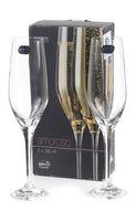 Бокал для шампанского стеклянный "Amoroso" (2 шт.; 200 мл; арт. 40651/200-2)