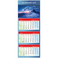 Календарь настенный квартальный на 2023 год "Time travel" (32х84 см)