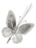 Ёлочное украшение "Серебряная бабочка" (арт. 87465)