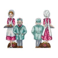 Набор для вышивания на пластиковой канве "Врачи" (120х190 мм)