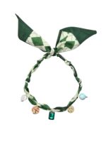 Колье-чокер на платке "Стиль" (изумрудный с золотом)