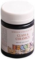 Краска акриловая по стеклу и керамике "Decola" (черная; 50 мл)