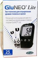Тест-полоски для определения уровня глюкозы в крови GluNEO Lite (в упаковке по 25 шт.)