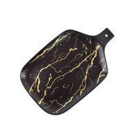 Блюдо сервировочное "Черный мрамор" (250х150х15 мм)