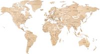 Сборная деревянная модель "Карта мира. Untouched World" (1000х550х12 мм)