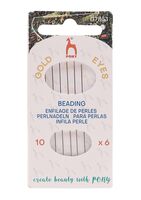 Иглы для бисера №10 "Beading" (6 шт.; с золотым ушком)