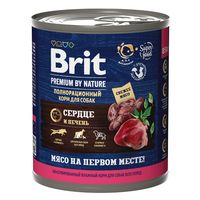 Консервы для собак "Brit Premium" (850 г; сердце с печенью)