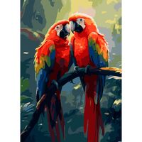 Картина по номерам "Попугаи Ара" (400х500 мм)