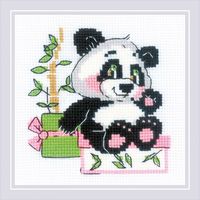 Вышивка крестом "Панда-рочек" (150х150 мм)