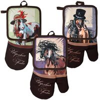 Кухонный набор "Игривая грива" (рукавица, прихватка)