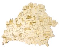 Детская деревянная мозаика-раскраска "Карта Беларуси"