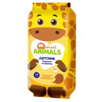 Влажные салфетки детские "Smart animals" (50 шт.)