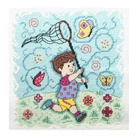 Набор для вышивания "За бабочками" (155х160 мм)