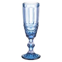 Набор бокалов для шампанского "Узор" (6 шт.; 150 мл; синий)