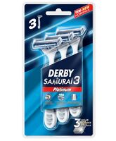 Станок для бритья одноразовый "Derby Samurai 3 Platinum" (5 шт.)