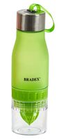 Бутылка для воды с соковыжималкой "Bradex" (600 мл; салатовая)