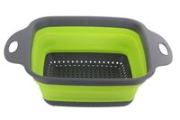 Дуршлаг "Квадратный складной" (21х21х3 см; зелёный)