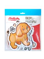 Пазлы-контуры "Домашние животные" (6 фигурок)