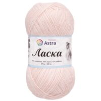 Пряжа "Ласка №029" (100 г; 370 м; молочный)