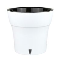 Цветочный горшок "Дали Софт" (2,1 л; белый-черный)