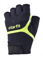 Перчатки для фитнеса "WG-103" (S; чёрно-ярко-зелёные)