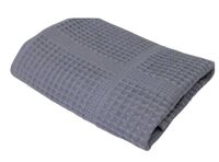 Полотенце вафельное (65х135 см; серый)