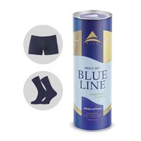 Подарочный набор "Blue line" (темно-синий; L)